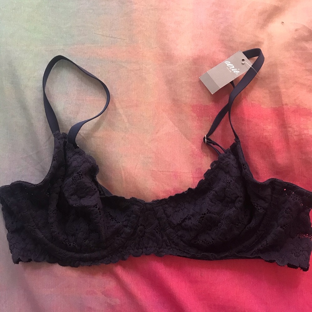 Aerie Navy Lace Bralette NWT